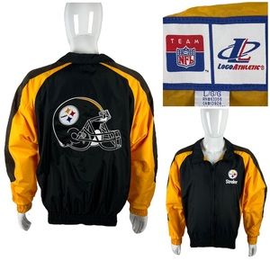 Vintage Pittsburgh Steelers Logo Athletics Mens Large Jacket Yellow Black
